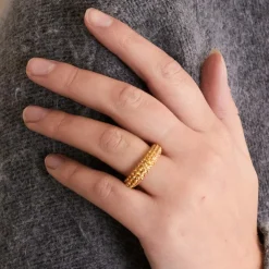 Bague Jonc Saphirs Jaunes