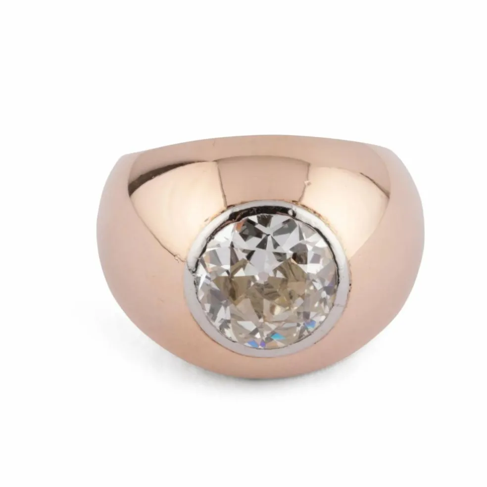 Bague jonc solitaire