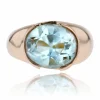 Bague jonc topaze et or jaune