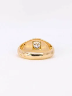 Bague jonc vintage or jaune diamant