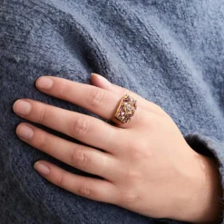 BAGUE "JULIA" PIERRES DE COULEUR
