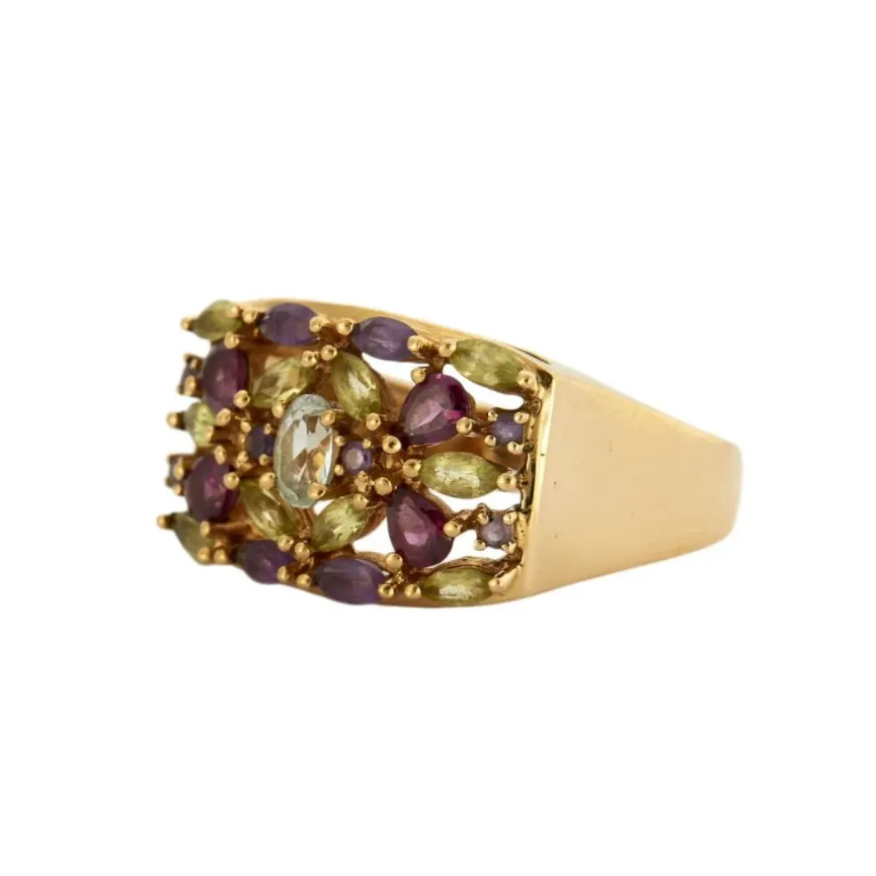 BAGUE "JULIA" PIERRES DE COULEUR