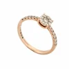 bague juliette juju j0303p 6mm en or rose 18k & diamants 0.45ct