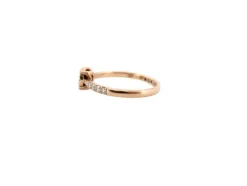 bague juliette juju j0303p 6mm en or rose 18k & diamants 0.45ct