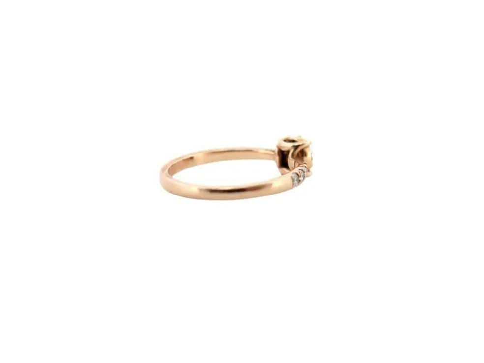 bague juliette juju j0303p 6mm en or rose 18k & diamants 0.45ct