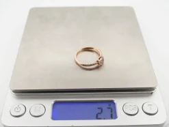 bague juliette juju j0303p 6mm en or rose 18k & diamants 0.45ct