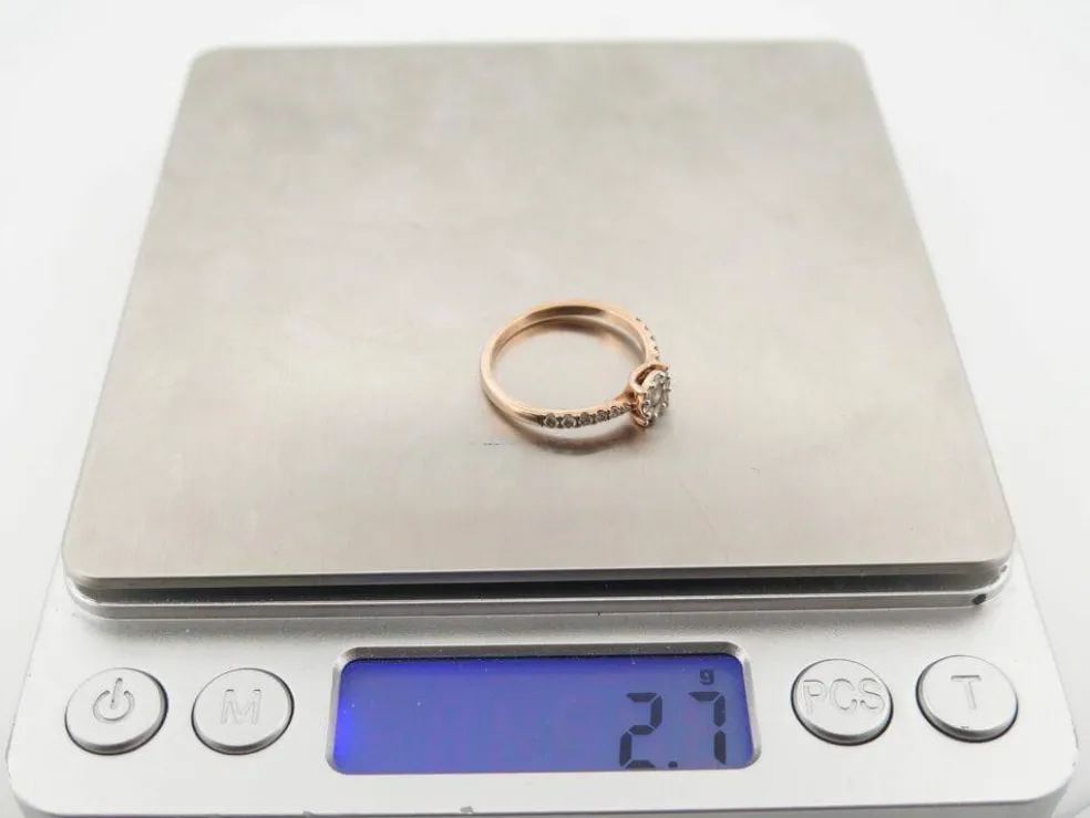 bague juliette juju j0303p 6mm en or rose 18k & diamants 0.45ct
