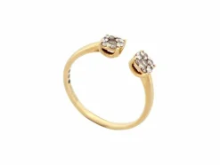 bague juliette juju j0306y 5mm en or jaune 18k & diamants 0.25ct