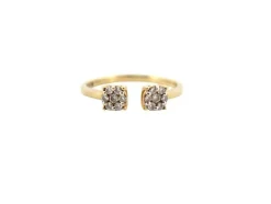 bague juliette juju j0306y 5mm en or jaune 18k & diamants 0.25ct