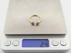 bague juliette juju j0306y 5mm en or jaune 18k & diamants 0.25ct