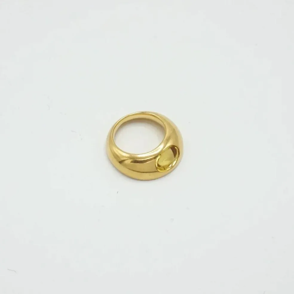 Bague Kim Buck en Or jaune, citrine cabochon