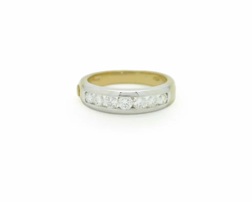 Bague King Charles en or jaune et blanc avec diamants