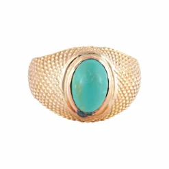 BAGUE « LA TURQUOISE » OR JAUNE