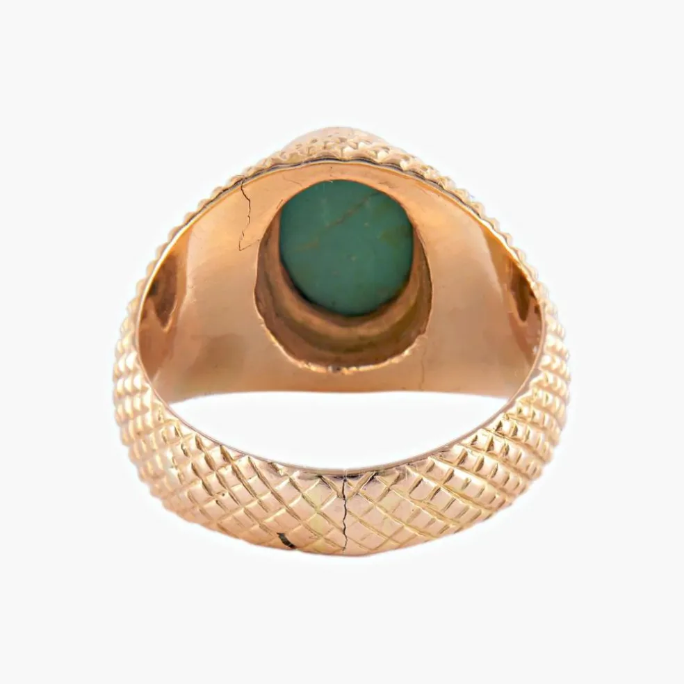 BAGUE « LA TURQUOISE » OR JAUNE