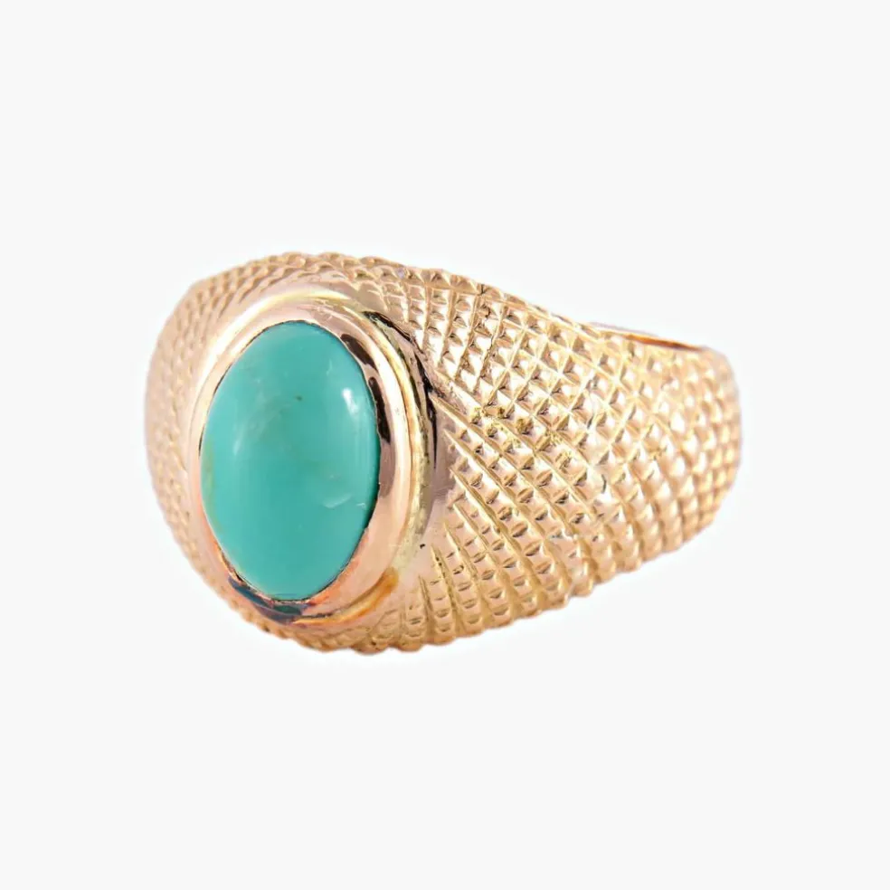 BAGUE « LA TURQUOISE » OR JAUNE