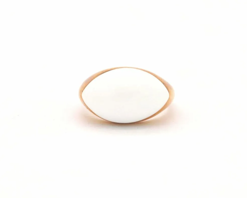 Bague Labriola avec agate blanche