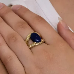 Bague Lapis lazuli & Diamants