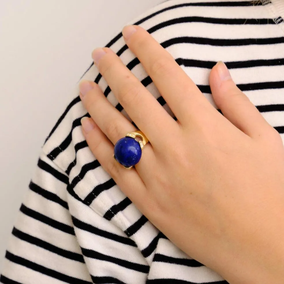 Bague Lapis Lazuli et Diamants