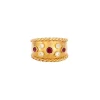 Bague large Diamants & Rubis