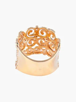 Bague large Diamants Or jaune