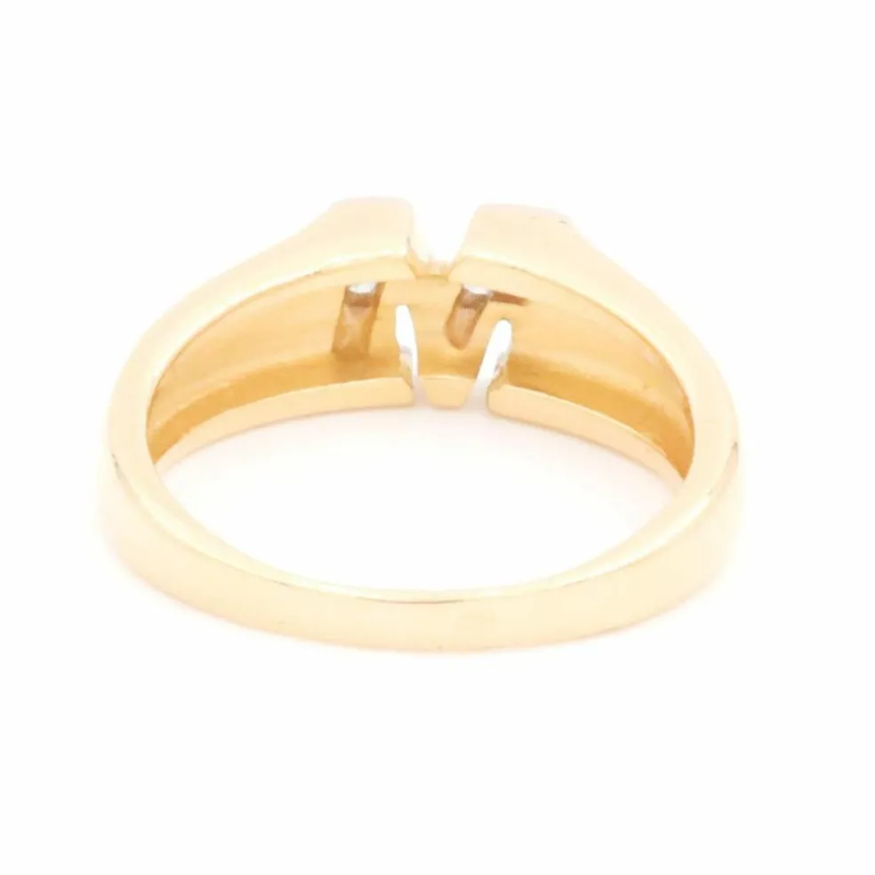 Bague Lettre Or jaune Diamant
