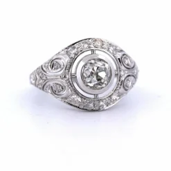BAGUE LIBERTY EN OR BLANC 18 KT - DIAMANT 1,40 CT
