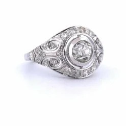 BAGUE LIBERTY EN OR BLANC 18 KT - DIAMANT 1,40 CT