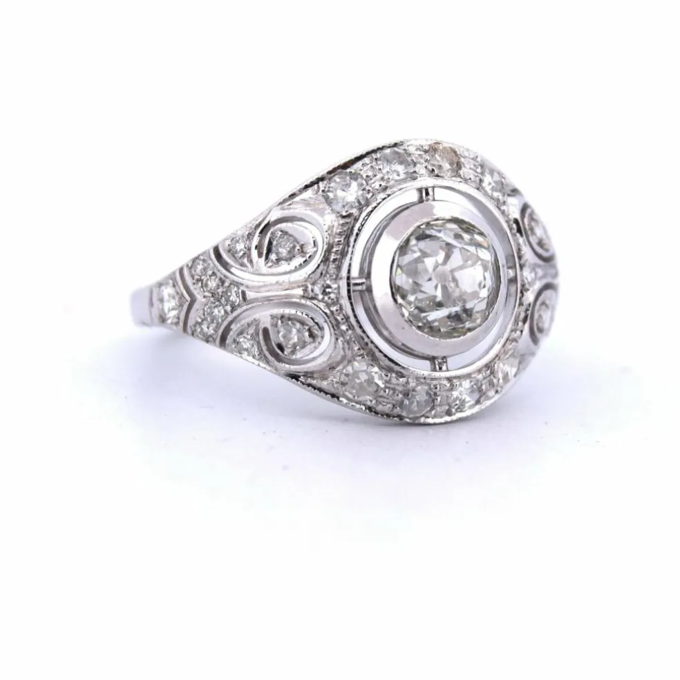BAGUE LIBERTY EN OR BLANC 18 KT - DIAMANT 1,40 CT