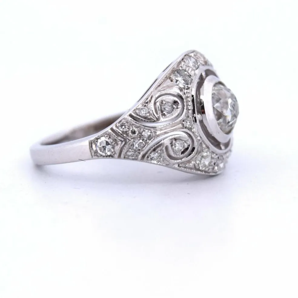 BAGUE LIBERTY EN OR BLANC 18 KT - DIAMANT 1,40 CT