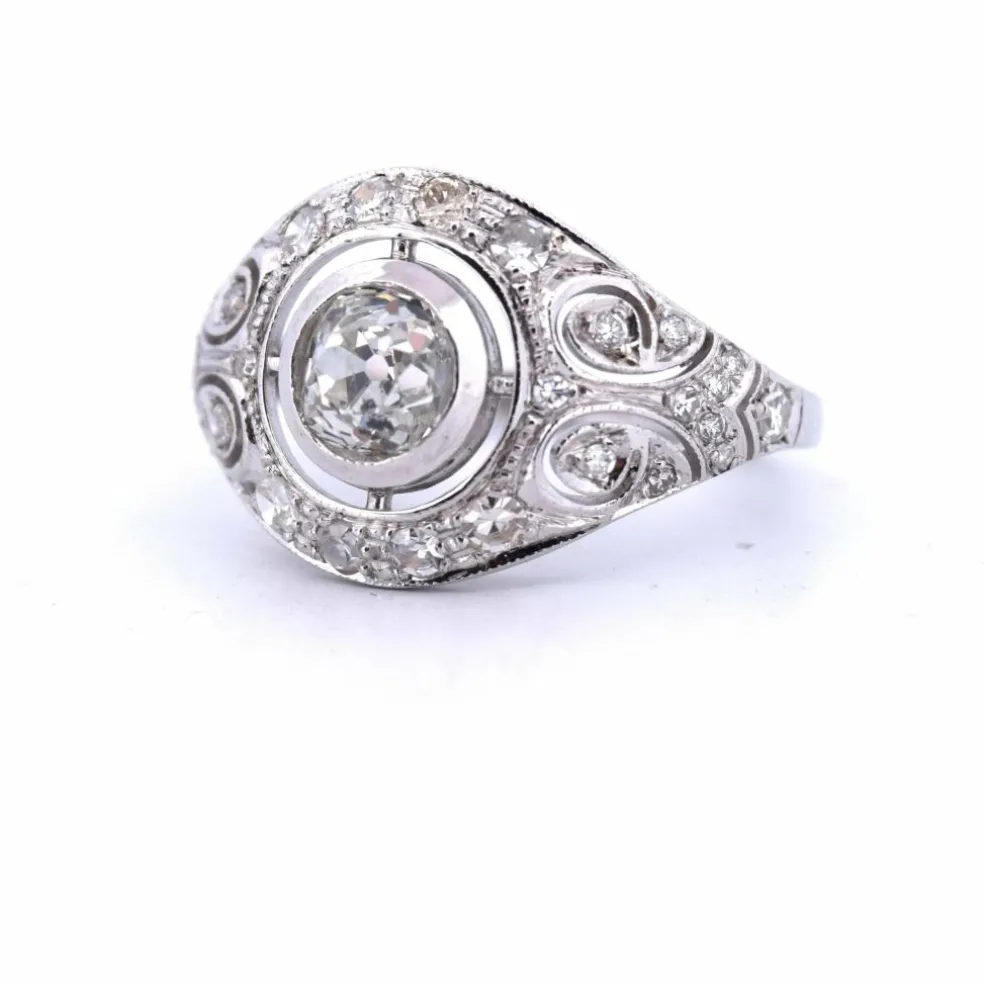 BAGUE LIBERTY EN OR BLANC 18 KT - DIAMANT 1,40 CT