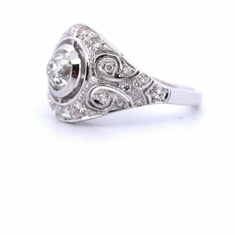BAGUE LIBERTY EN OR BLANC 18 KT - DIAMANT 1,40 CT