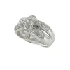 Bague lien diamants en or blanc