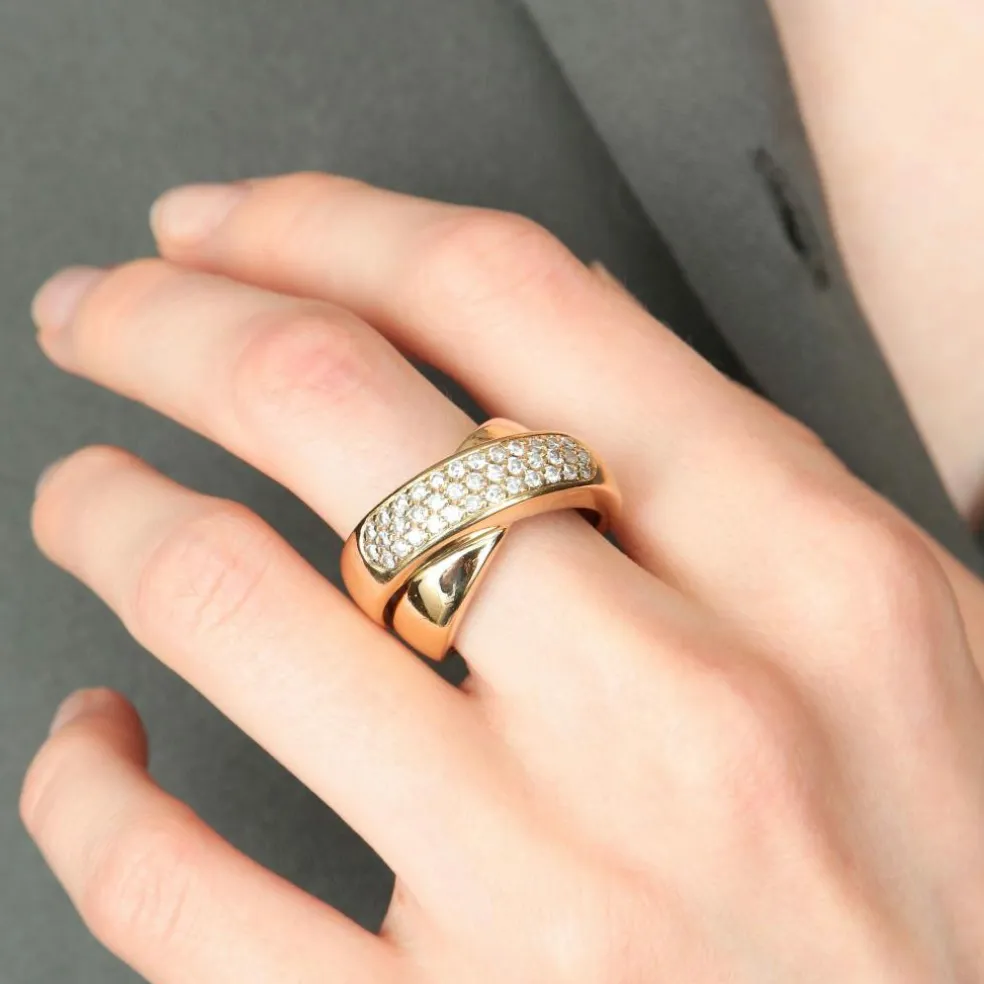 BAGUE "LIEN" OR & DIAMANTS