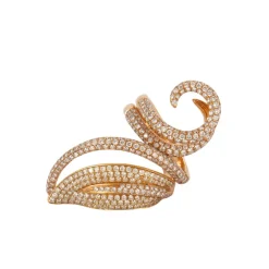 Bague Lignes courbes de Diamants