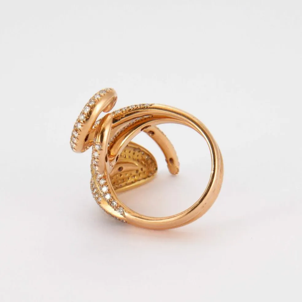 Bague Lignes courbes de Diamants