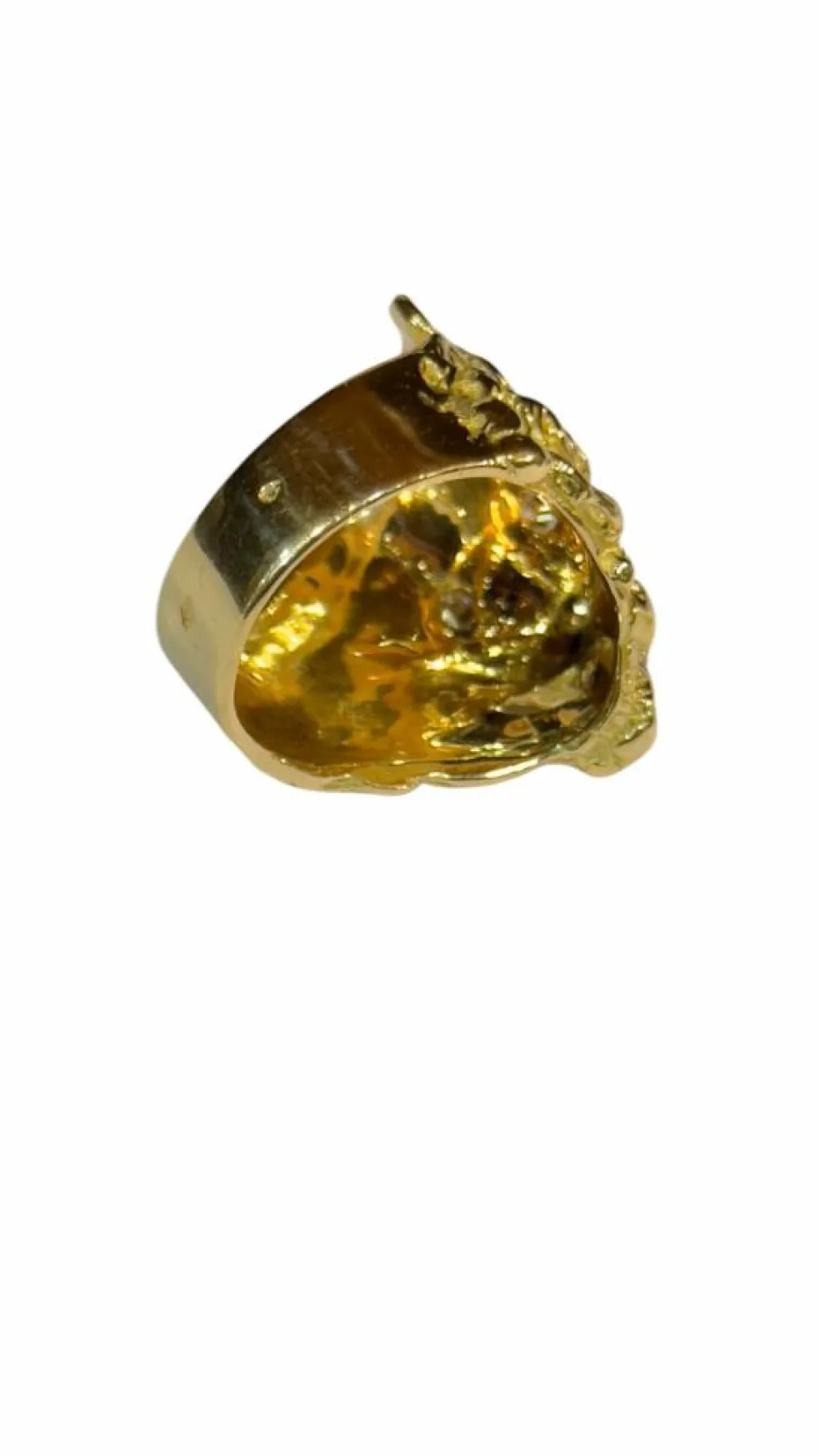 Bague Lion en or jaune 18 carats et diamants