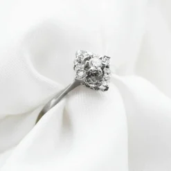 Bague losange en or blanc avec diamants de 0,20 carat