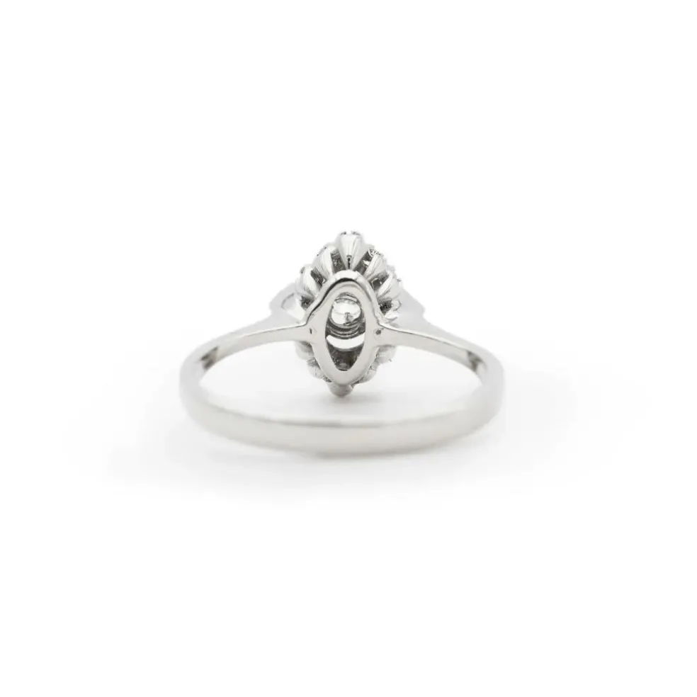 Bague losange en or blanc avec diamants de 0,20 carat