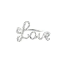 Bague LOVE en or blanc & diamants