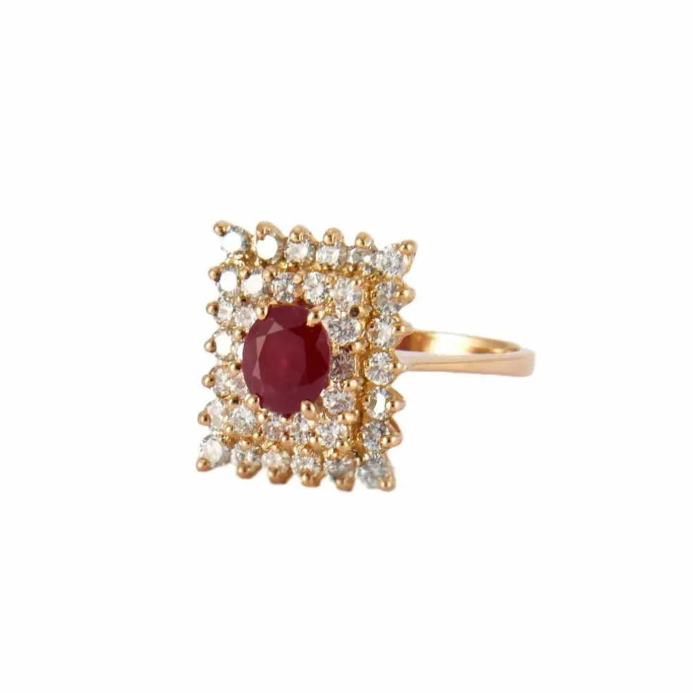 BAGUE LOVE OR & RUBIS