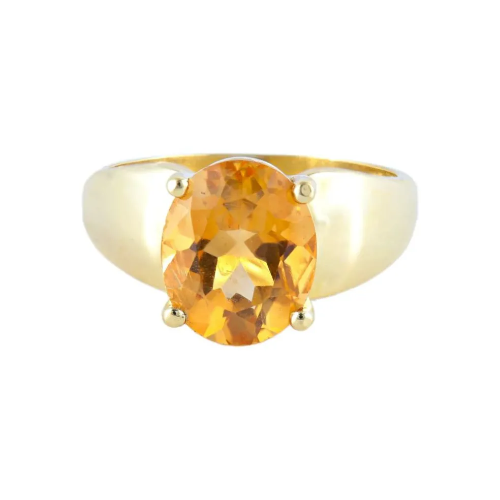 BAGUE "LUNE" OR & CITRINE