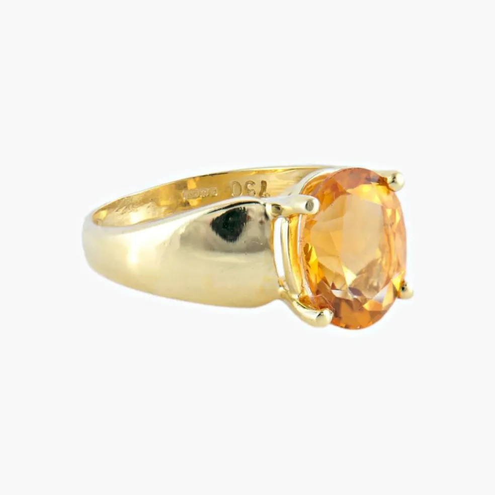 BAGUE "LUNE" OR & CITRINE
