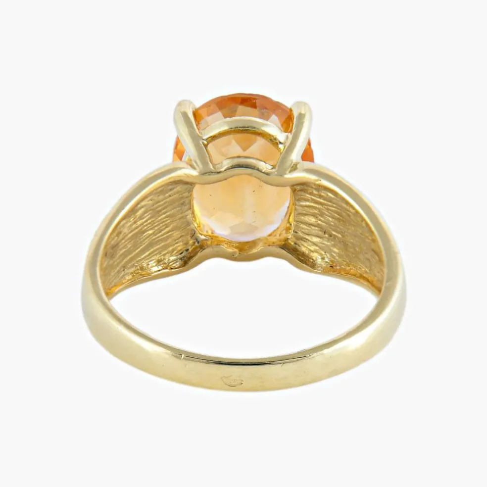 BAGUE "LUNE" OR & CITRINE