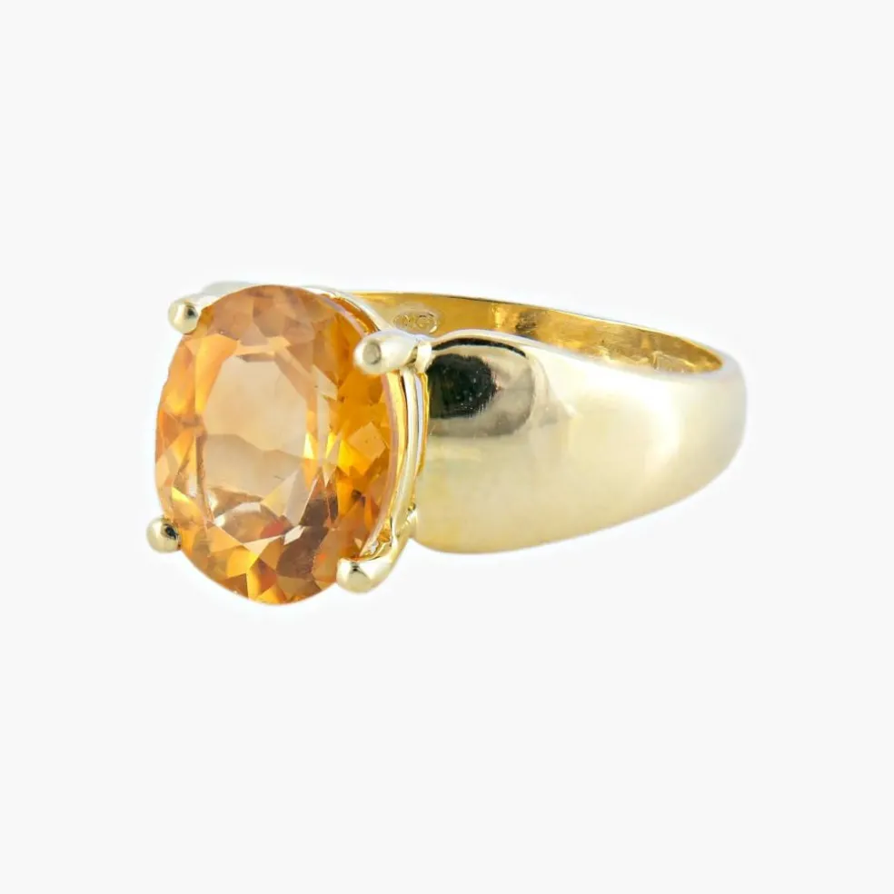 BAGUE "LUNE" OR & CITRINE