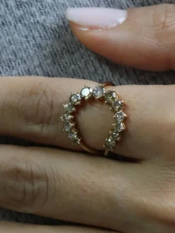 Bague lune Or jaune Diamant