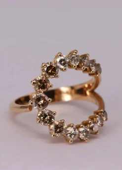Bague lune Or jaune Diamant