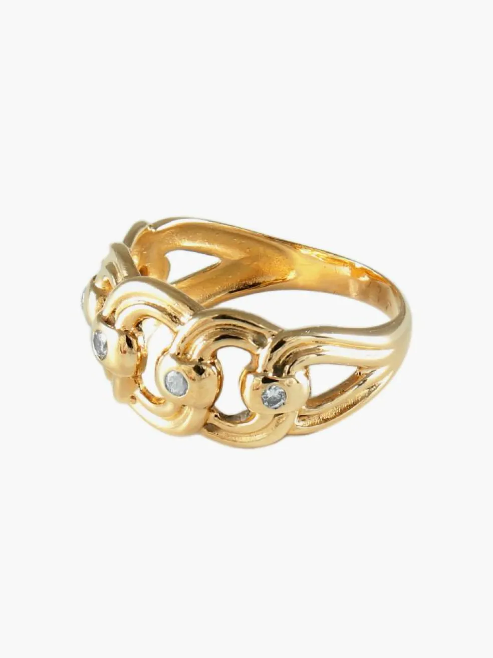 BAGUE "MAILLON" OR & DIAMANTS