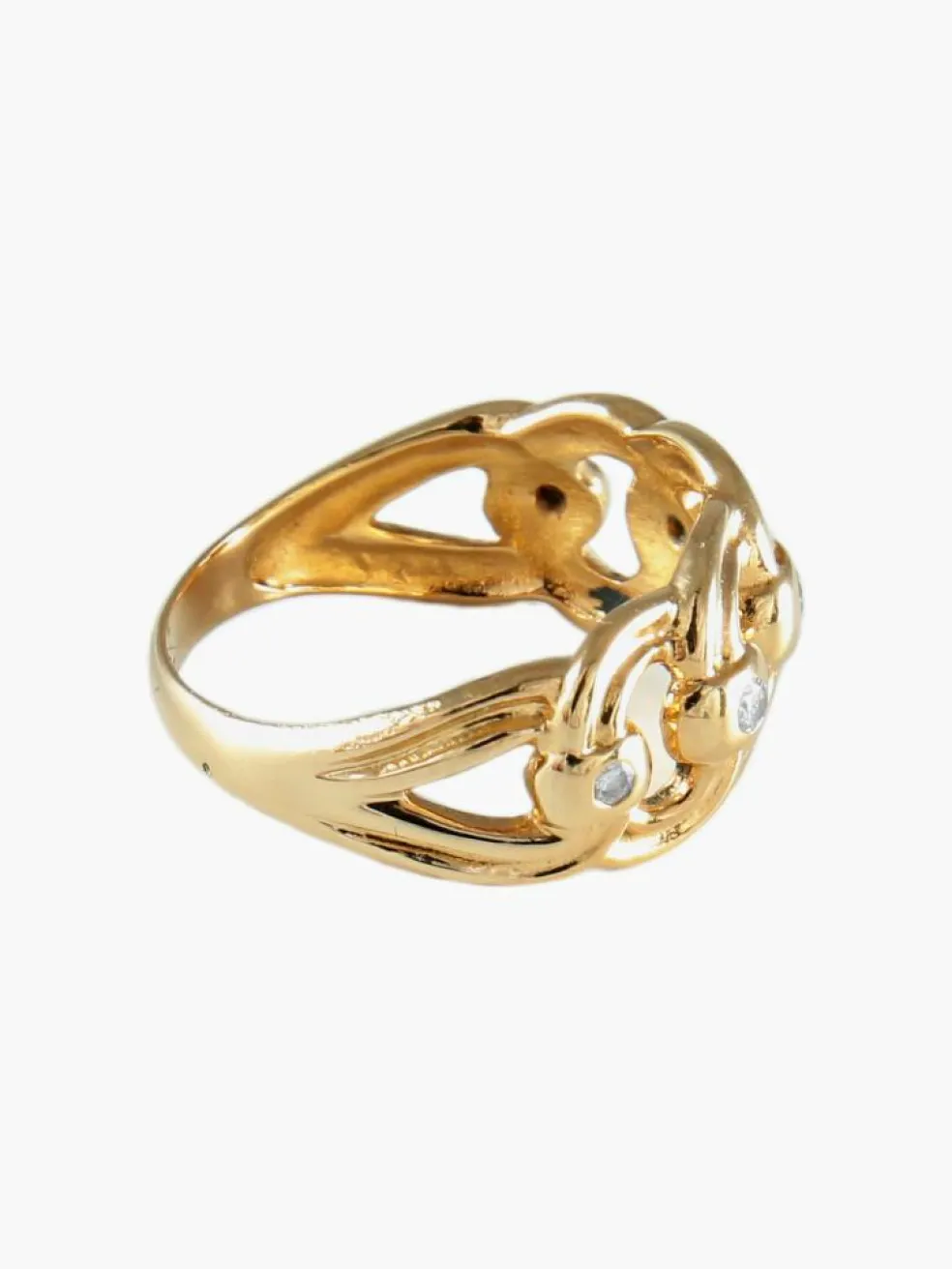 BAGUE "MAILLON" OR & DIAMANTS