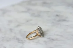 Bague marguerite ancienne diamants
