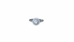 Bague Marguerite Art Deco Diamants sur Platine